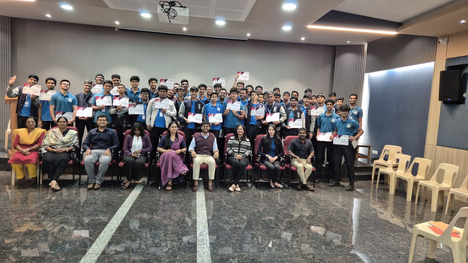 Students with Communication Mastery completion certificates